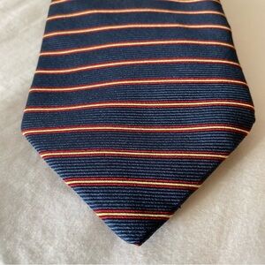 Brooks Brothers Necktie Men's “Makers” 100% Silk Blue Red Stripe Made USA 3.5”